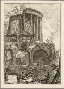 En annen utsikt over Sibylltemplet i Tivoli, fra Views of Roma av Giovanni Battista Piranesi