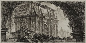 Konstantinbuen i Roma, plate 9 fra Some Views of Triumphal Arches og andre monumenter av Giovanni Battista Piranesi