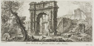 Bogen von Pola in Istrien nahe dem Tor, Platte 24 aus Einige Ansichten von Triumphbögen und anderen Denkmälern von Giovanni-Battista Piranesi