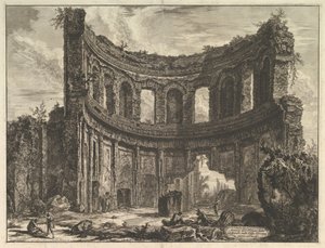 Rester av Apollo-tempelet i Hadrians villa nær Tivoli Hadrians Villa ..., ca. 1768. av Giovanni Battista Piranesi