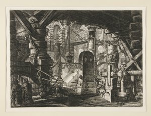 Carceri, XVI: Kaien med lenker av Giovanni Battista Piranesi