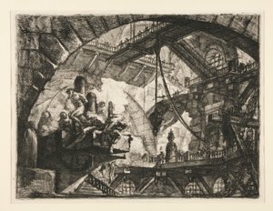 Carceri, X: Prisoners on a Projecting Platform av Giovanni Battista Piranesi