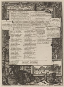 Katalog der Werke von Giovanni Battista Piranesi