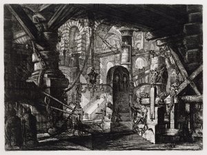 Søylen med kjedet (Plate 16 i: Carceri d