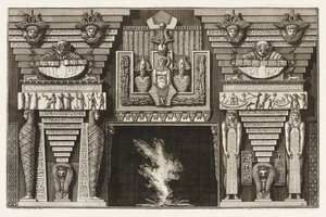 Etruskisk skorstein, fra Diverse Manner of Adorning the Paths av Giovanni Battista Piranesi