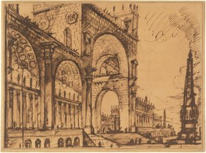 Fantasy på en storslått triumfbue av Giovanni Battista Piranesi