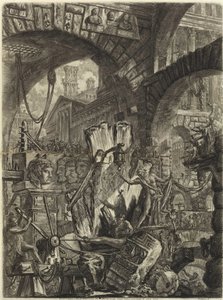 Fra serien The Imaginary Prisons (The Prisons of Invention) av Piranesi, Giovanni Battista (1720-1778). Kobberstikk, ca 1761, privat samling av Giovanni Battista Piranesi