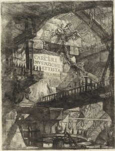 Fra serien The Imaginary Prisons (The Prisons of Invention) av Piranesi, Giovanni Battista (1720-1778). Kobberstikk, ca 1761, privat samling av Giovanni Battista Piranesi