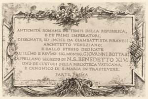 Frontispice av Giovanni Battista Piranesi