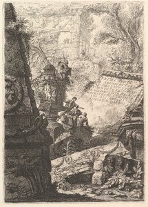 Frontispice: Første del av Architectures, and Perspectives, Roma, ca. 1750. av Giovanni Battista Piranesi