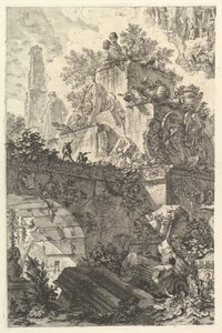 Frontispice, med Statue av Minerva, ca. 1748. av Giovanni Battista Piranesi
