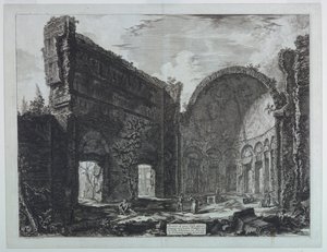 Hadrians villa nær Tivoli, "Utsikten over Roma" (1748-1778) av Giovanni Battista Piranesi