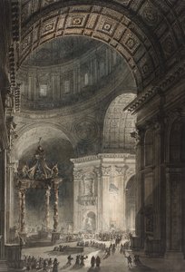 Belysning av korset i St. Peters langfredag 1787 (wc og etsning) av Giovanni Battista Piranesi