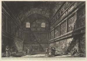 Innvendig utsikt over det gamle Bacchus-tempelet, nå kirken S. Urbano, to miles..., ca. 1750. av Giovanni Battista Piranesi