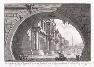 Storslått bro med Loggia av Giovanni Battista Piranesi