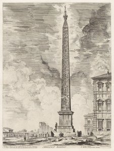 Egyptisk obelisk. Denne ble reist av pave Sixtus V på Piazza di S. Gio. Laterano, fra Vedute di Roma (Utsikter over Roma) av Giovanni Battista Piranesi