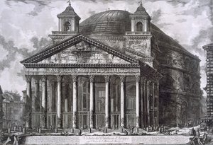 Pantheon of Agrippa, Roma (gravering)