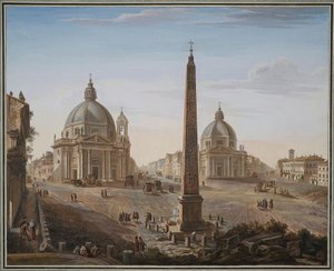 Piazza del Popolo, Roma av Giovanni Battista Piranesi