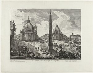 Piazza del Popolo in Rom von Giovanni-Battista Piranesi
