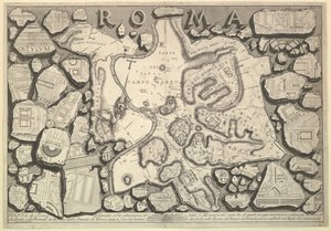 Plan over Roma..., fra Le Antichità Romane Roman Antiquities, ca. 1756. av Giovanni Battista Piranesi
