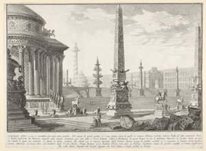 Plate 10: Den gamle Capitol steg opp med omtrent hundre trinn [...] Campido..., 1743. av Giovanni Battista Piranesi