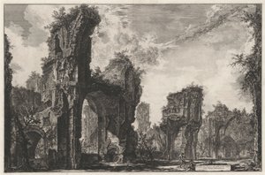 Ruinene av Sisto, eller den store salen i de antoninske termene av Giovanni Battista Piranesi