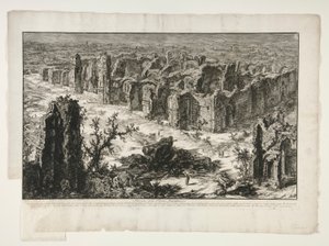 Ruinene av Antonine Baths (Ruinene av Antonine Baths [Baths of Caracalla]), fra Vedute di Roma av Giovanni Battista Piranesi