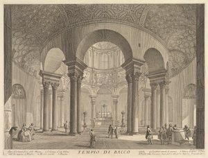 S. Constanza kalte feilaktig Temple of Bacchus Interiørbilde av graven i S ..., ca. 1756. av Giovanni Battista Piranesi