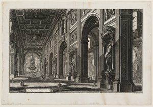 San Giovanni in Laterano, interiør av Giovanni Battista Piranesi