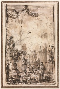 Offergave i et tempel av Giovanni-Battista Piranesi