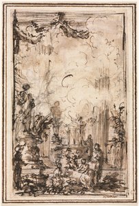 Offeroffer i et tempel, etter 1750. av Giovanni Battista Piranesi