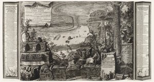 Scenographia Campi Martii, side fra Campo Marzio i det gamle Roma av Giovanni-Battista Piranesi