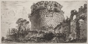 Metellas gravmonument, kalt Capo di Bove av Giovanni Battista Piranesi