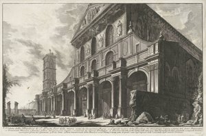 Sint-Paulus buiten de Muren te Roma Utsikt over basilikaen St. Paul utenfor murene, bygget av Konstantin den store (tittel på objektet) Gezichten op Roma (serietittel) Utsikt over Roma designet og gravert av Giambattista Piranesi-arkitekten Ve (nez) iano ( av Giovanni Battista Piranesi