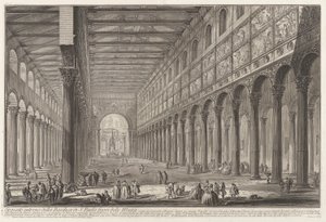 Innvendig utsikt over basilikaen St. Paul utenfor murene av Giovanni Battista Piranesi