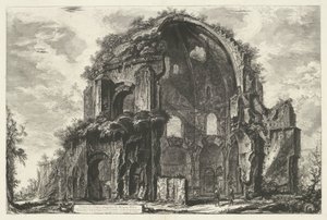 Tempel van Minerva Medica te Roma Utsikt over det oktangulære tempelet til Minerva Medica (tittel på objekt) Gezichten op Roma (serietittel) Utsikt over Roma designet og gravert av Giambattista Piranesi-arkitekten Ve (nez) iano (serietittel) av Giovanni Battista Piranesi