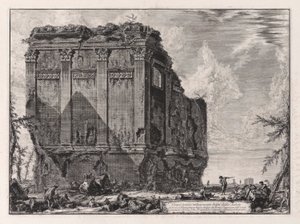 Gammelt tempel ofte kalt della Salute på la Via d av Giovanni-Battista Piranesi