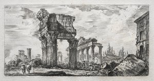 Temple of Jupiter Thunderer av Giovanni Battista Piranesi