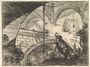 The Arch with a Shell Ornament, fra Carceri dinvenzione Imaginary Prisons, ca. 1749-50. av Giovanni Battista Piranesi