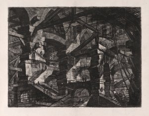 Den gotiske buen, plate 14 fra Carceri d av Giovanni-Battista Piranesi
