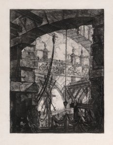 The Grand Piazza, plate 4 fra Carceri d av Giovanni-Battista Piranesi