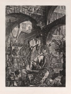 The Man on the Rack, plate 2 fra Carceri d av Giovanni-Battista Piranesi