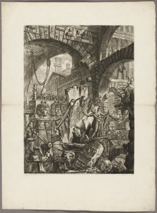 Der Mann auf dem Foltergestell, Platte 2 aus den imaginären Gefängnissen von Giovanni-Battista Piranesi