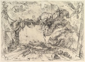 The Monumental Tablet, fra Grotteschi Grotesques, ca. 1748. av Giovanni Battista Piranesi