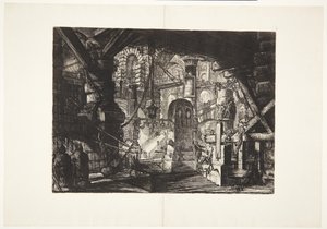 Bryggen med kjeder av Giovanni Battista Piranesi
