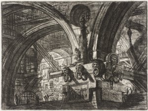 Bryggen med en lampe av Giovanni Battista Piranesi