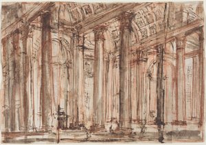 Portikoen til Pantheon av Giovanni Battista Piranesi