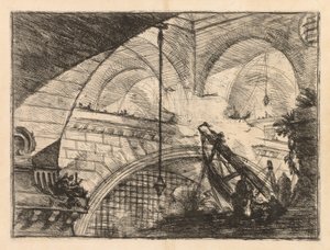 The Prisons: A Series of Galleries with Crane-like erection of Beams av Giovanni Battista Piranesi