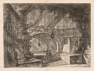 The Prisons: A Wide Hall with Lanterns av Giovanni Battista Piranesi