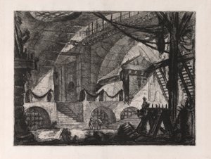 The Sawhorse, plate 12 fra Carceri d av Giovanni Battista Piranesi